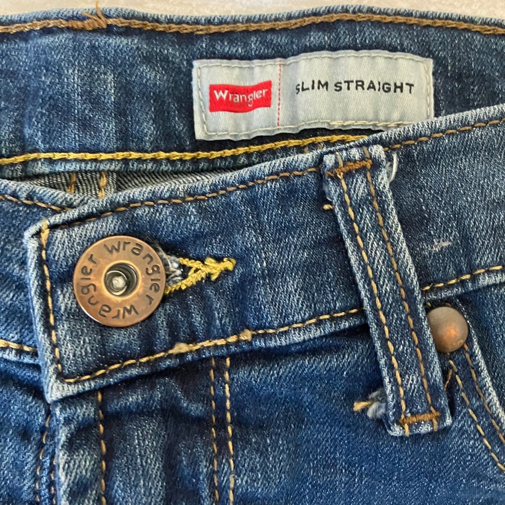 Wrangler Slim Straight Blue Denim Jeans 32 x 32